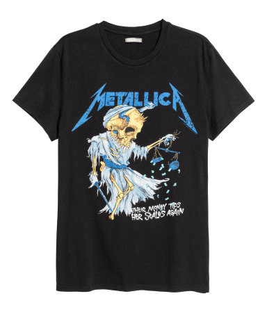 metallica shirt h&m