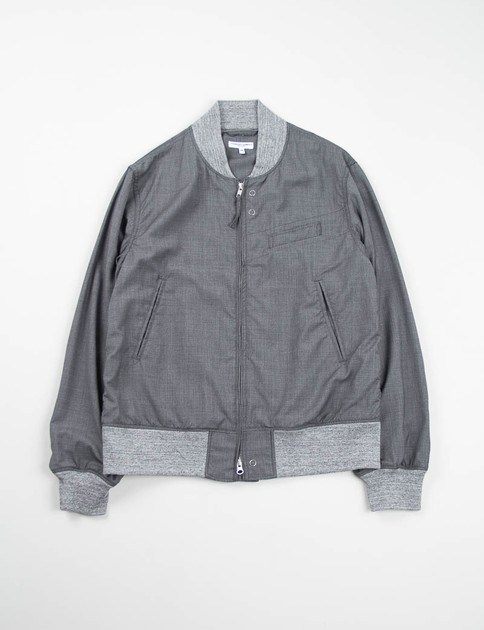 Very Goods | Grey Tropical Wool Aviator Jacket by Engineered