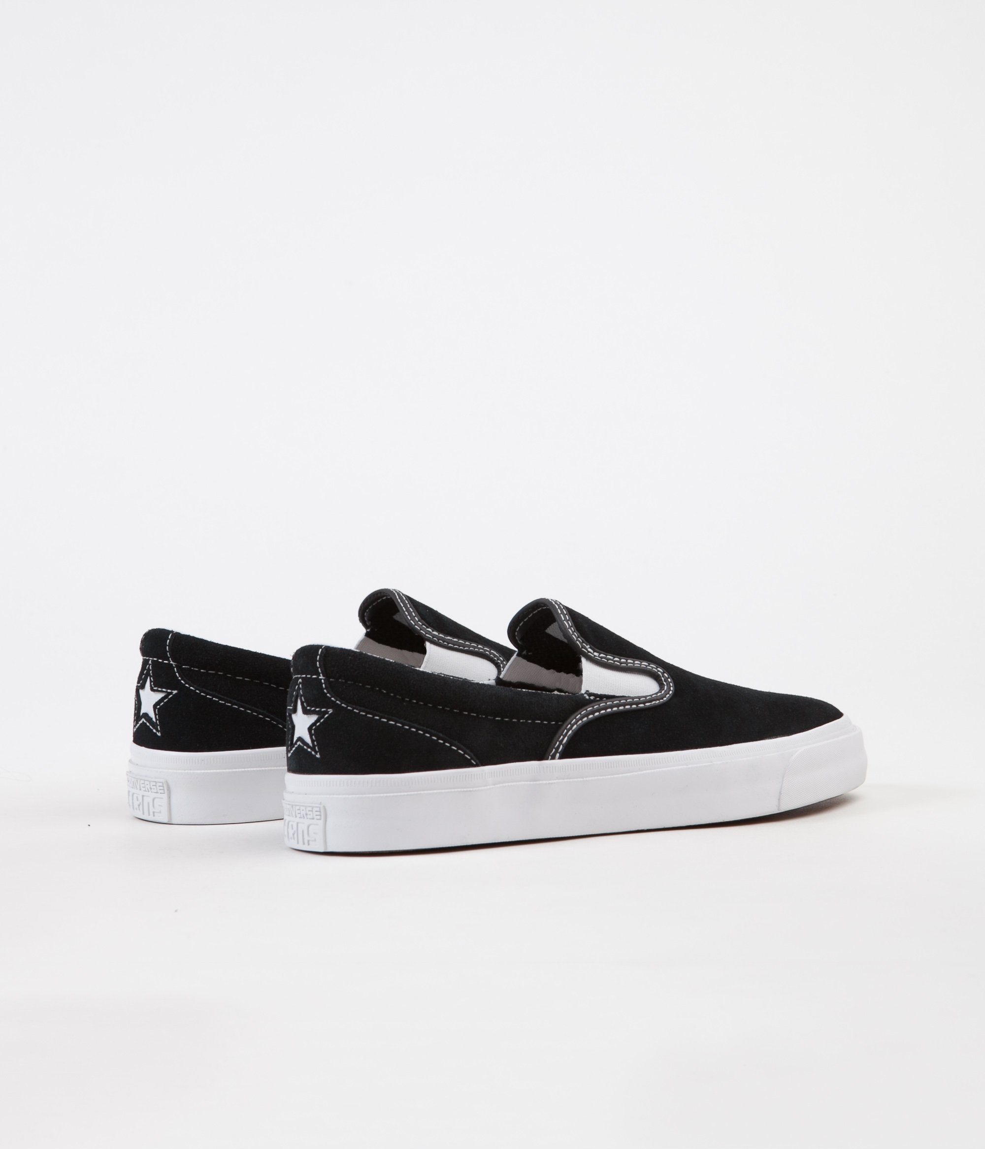 Very Goods | Converse One Star CC Slip On Shoes - Black / White / White |  Flatspot
