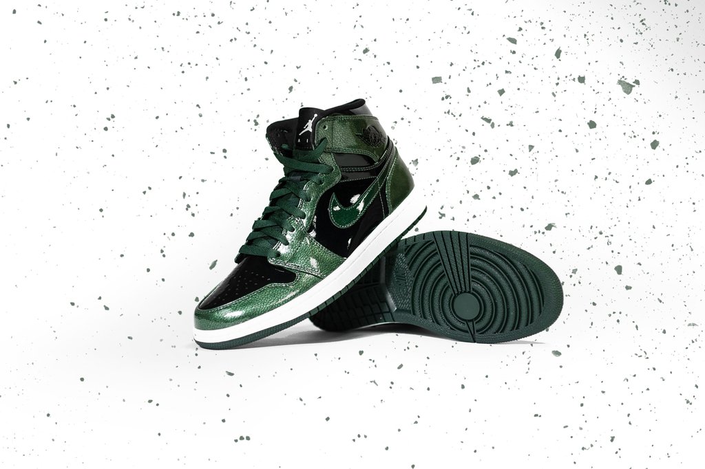 Very Goods Air Jordan 1 Retro High Grove Green Black White Rock City Kicks