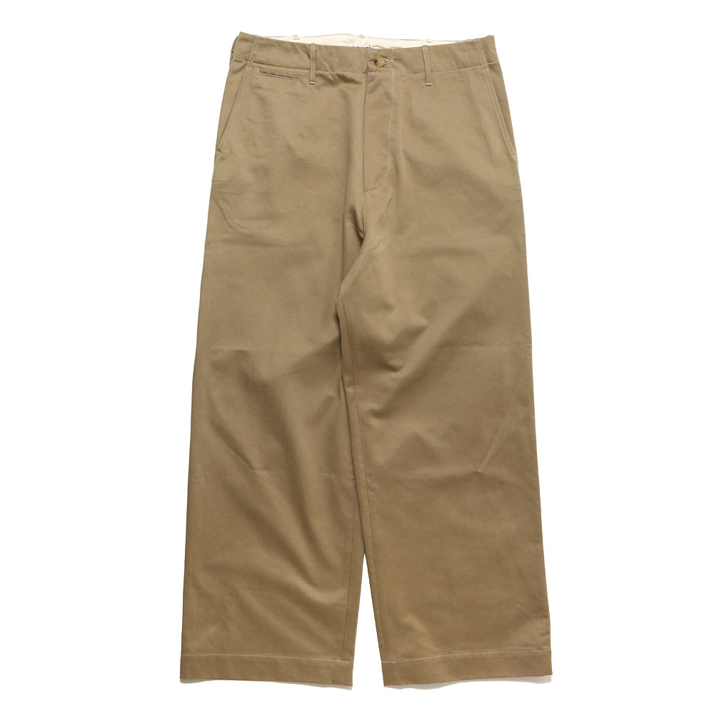 Very Goods | WASHED FINX POLYESTER CHINO WIDE PANTS LIGHT KHAKI