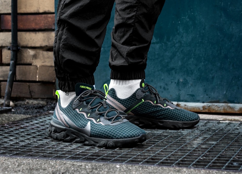 Very Goods | Nike React Element 55 (Armory Navy / Metallic Dark Grey Volt) | asphaltgold