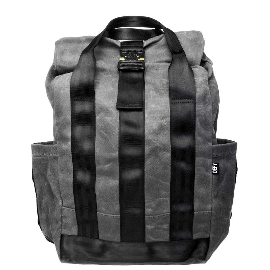 Very Goods | VerBockel Rolltop Backpack | Grey Wax Canvas - Defy Bags