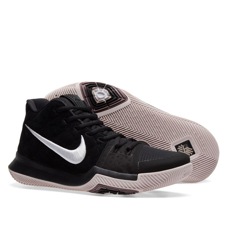 kyrie 3 black white silt red