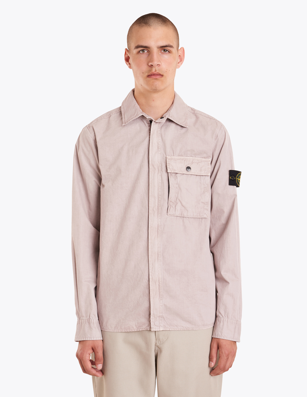 stone island tela overshirt