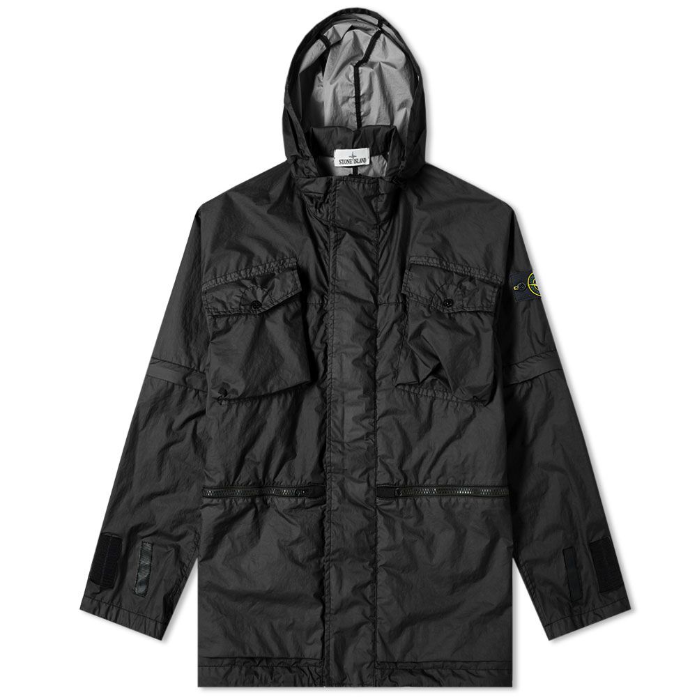 Very Goods | Stone Island Membrana 3L TC Zip Hooded Pocket Shell Jacket ...