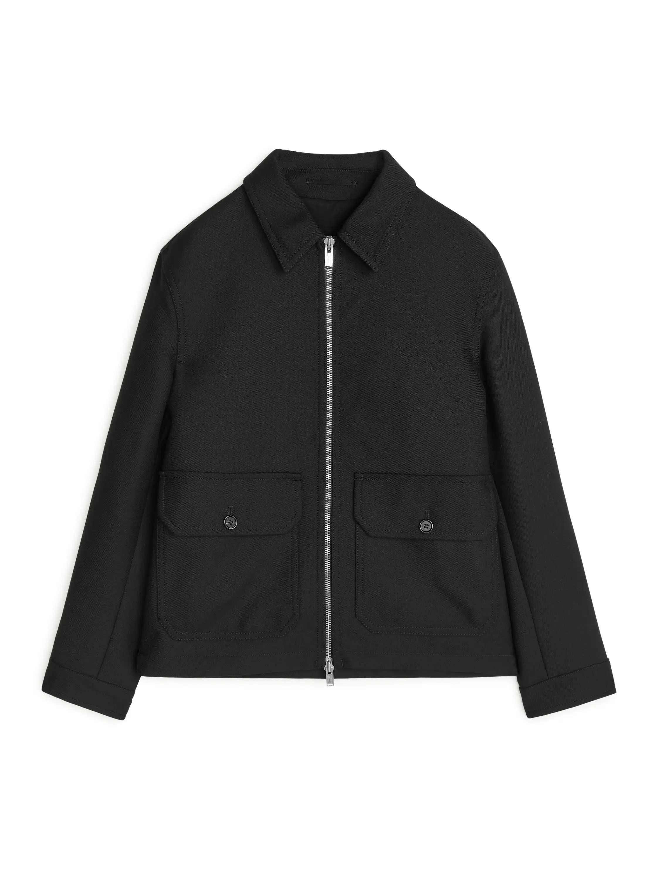 short wool blend coat