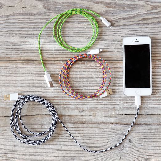 Very Goods FabricWrapped Charging Cable West Elm