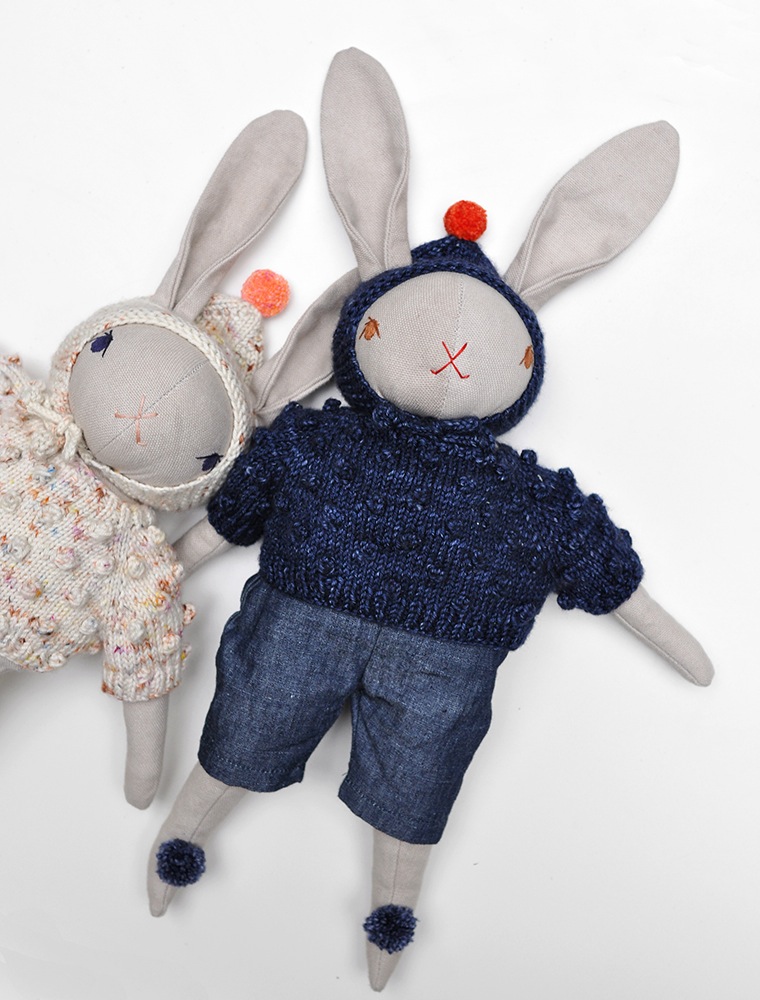 Ollie Large Rabbit in Black by Polka Dot Club – Junior Edition