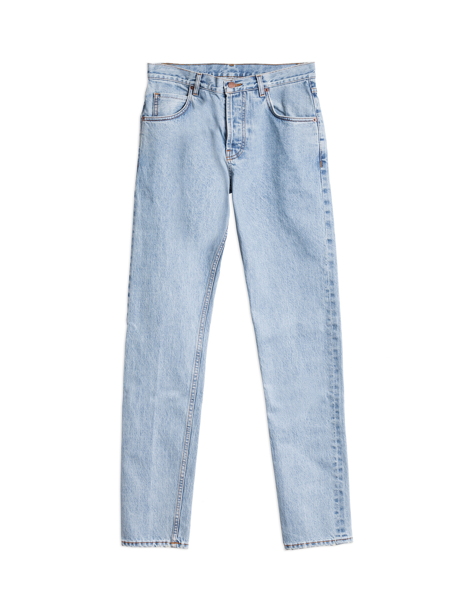 stone washed selvedge denim