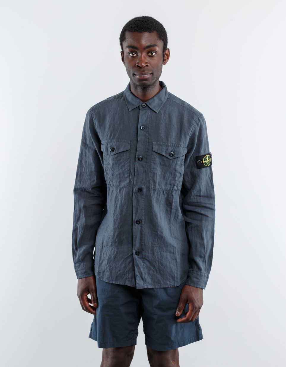 Very Goods Stone Island 661510501 Linen GD Shirt Nitty Gritty Store
