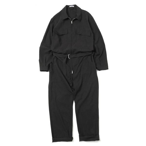 HARD TWIST COTTON LINEN GABARDINE SLEEVELESS JUMPSUIT – TIME