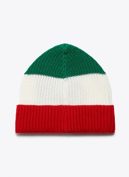 paul and shark beanie green