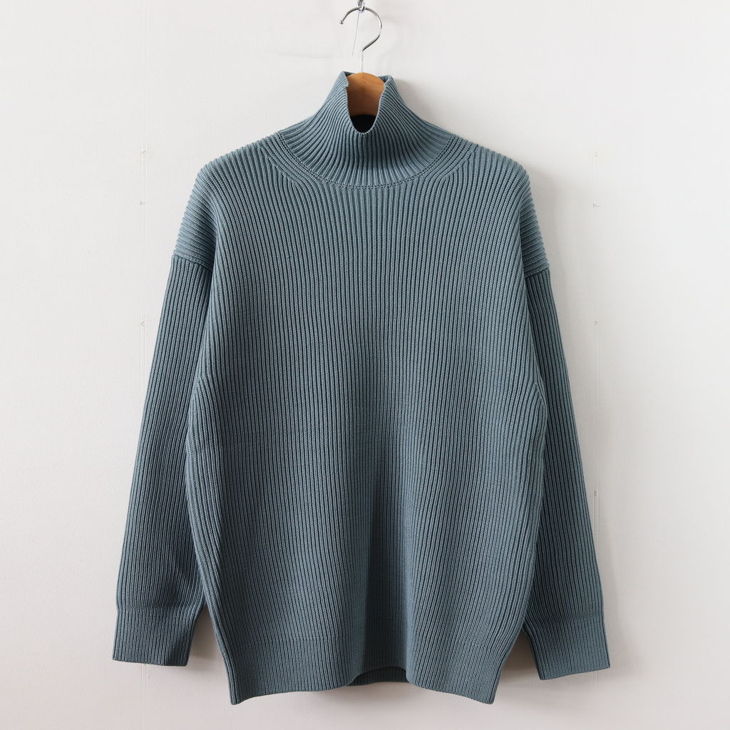 好評につき延長！ AURALEE SUPER FINE WOOL KNIT TURTLE NECK