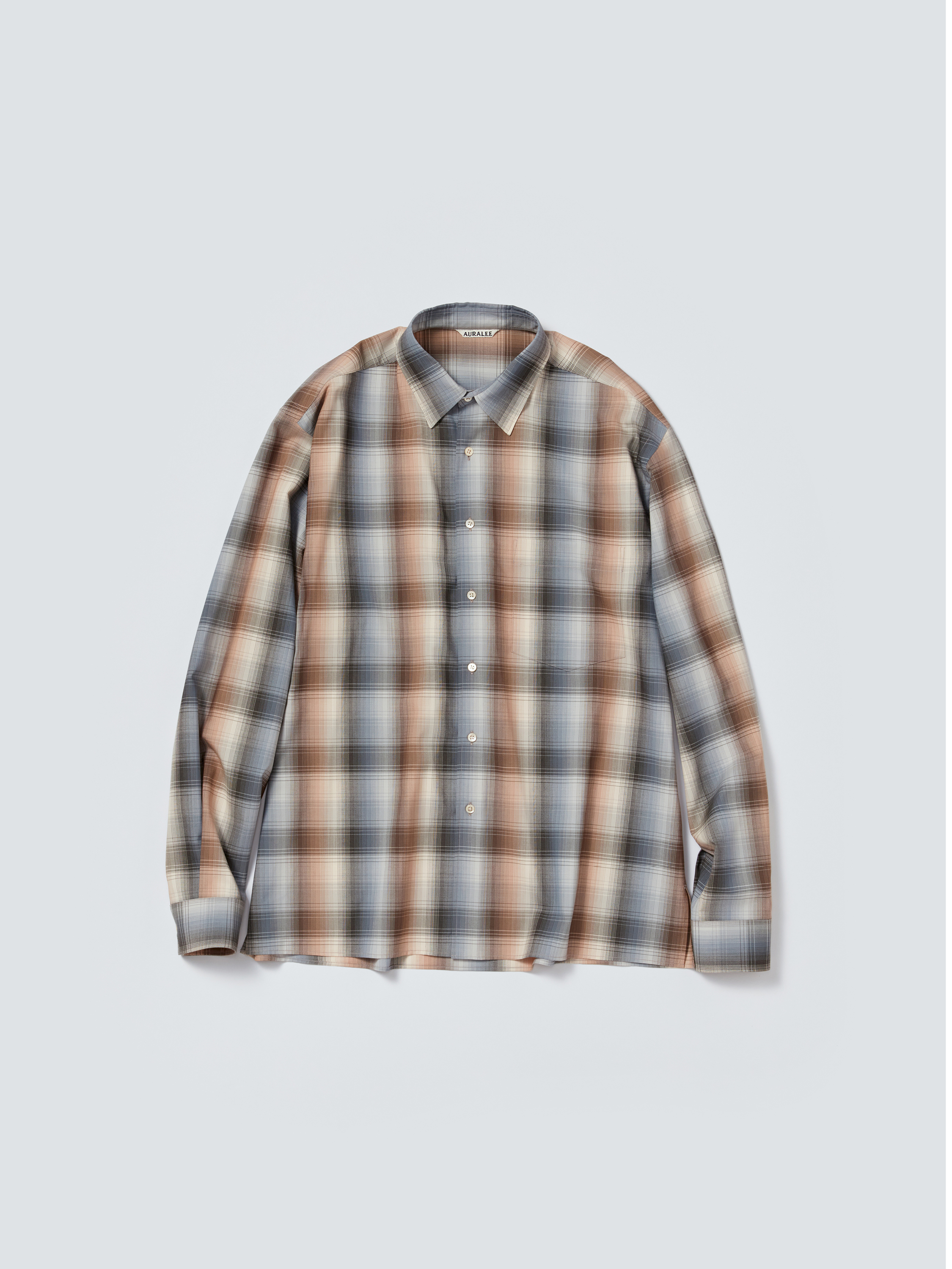 Very Goods | SUPER LIGHT WOOL CHECK SHIRTS | SHIRTS | AURALEE ...