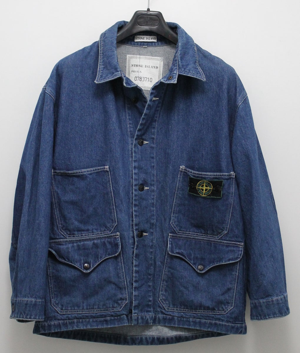 stone island denim shirt