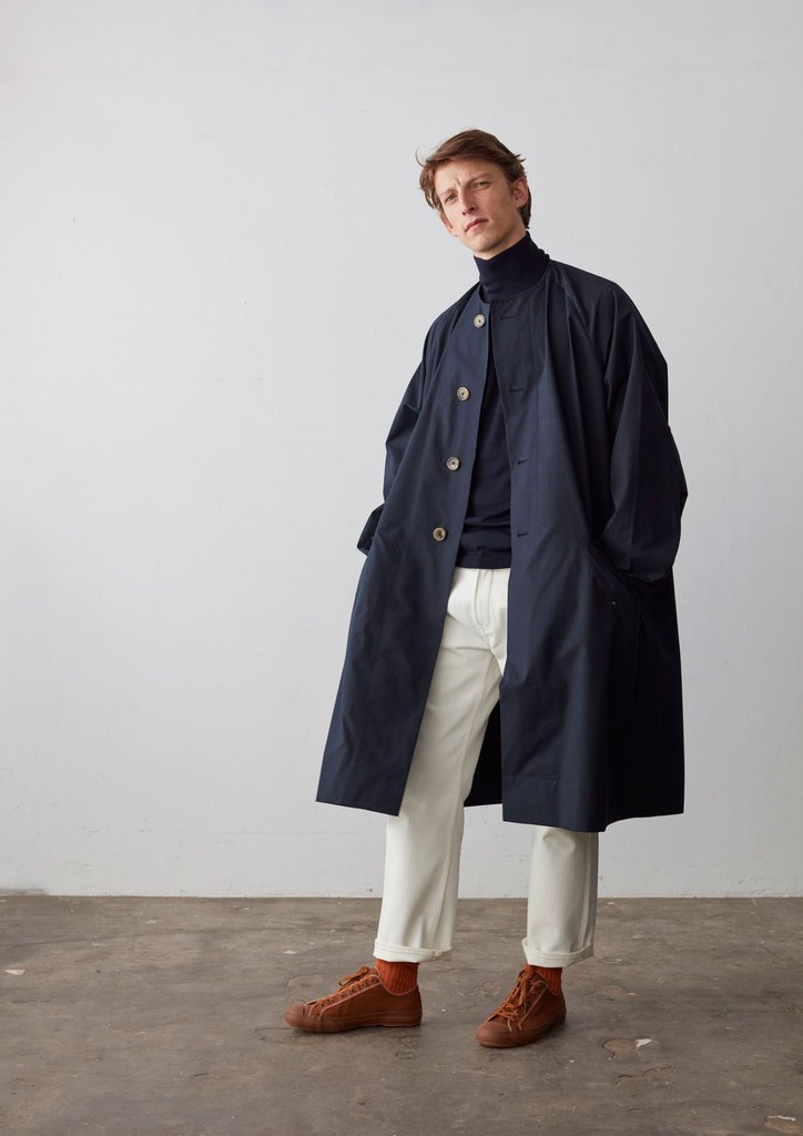 STUDIO NICHOLSON VENTILE VOLUME COAT 紺