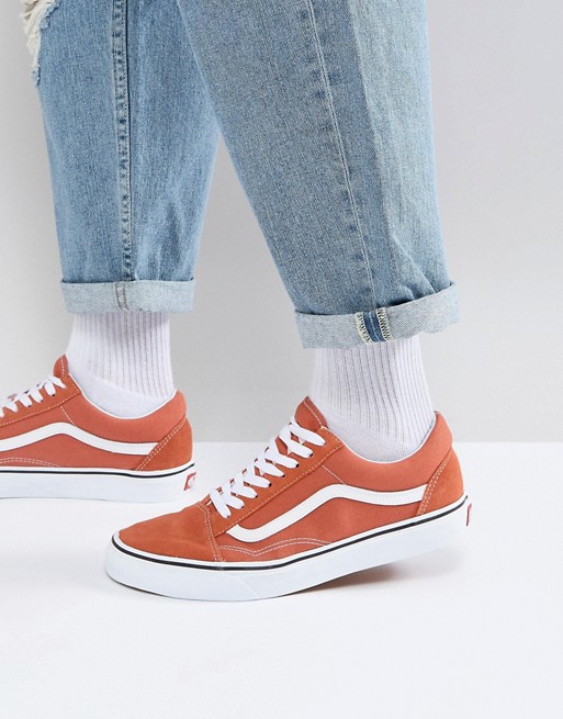 Vans Old Skool Trainers In Orange VA38G1QSP