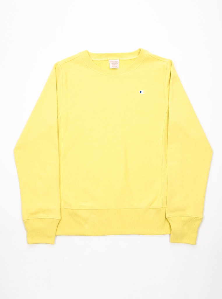 champion crewneck womens yellow