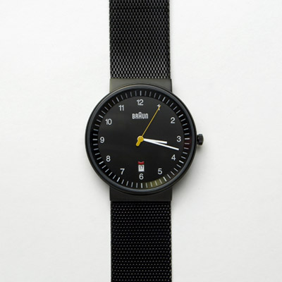 braun mesh watch