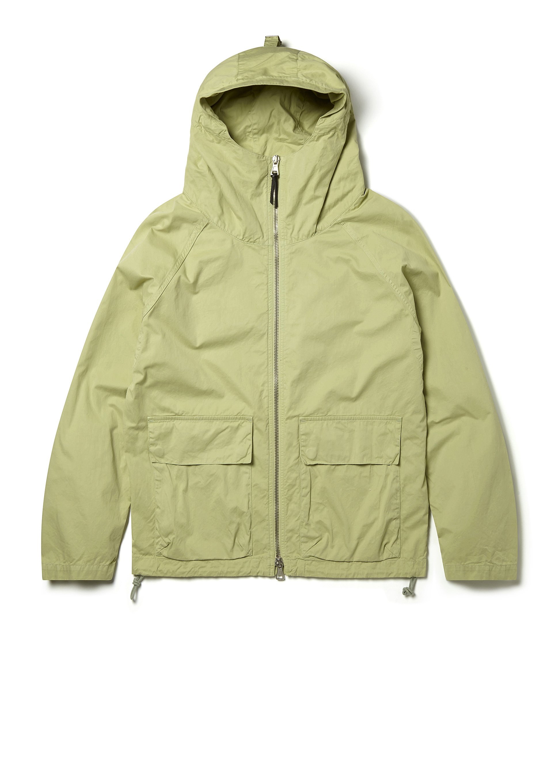 Very Goods Zipped Hooded Parka in Pistachio Green albam Clothing