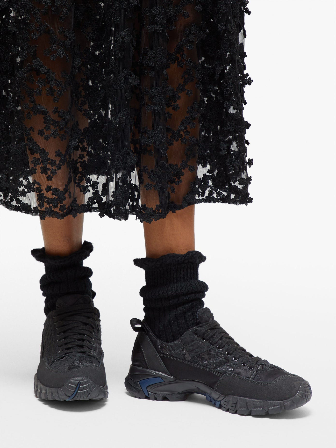 Very Goods | X Diemme Talia panelled cloqué trainers | Cecilie 