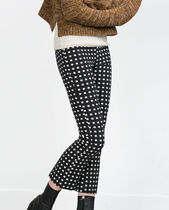 zara bell bottom trousers