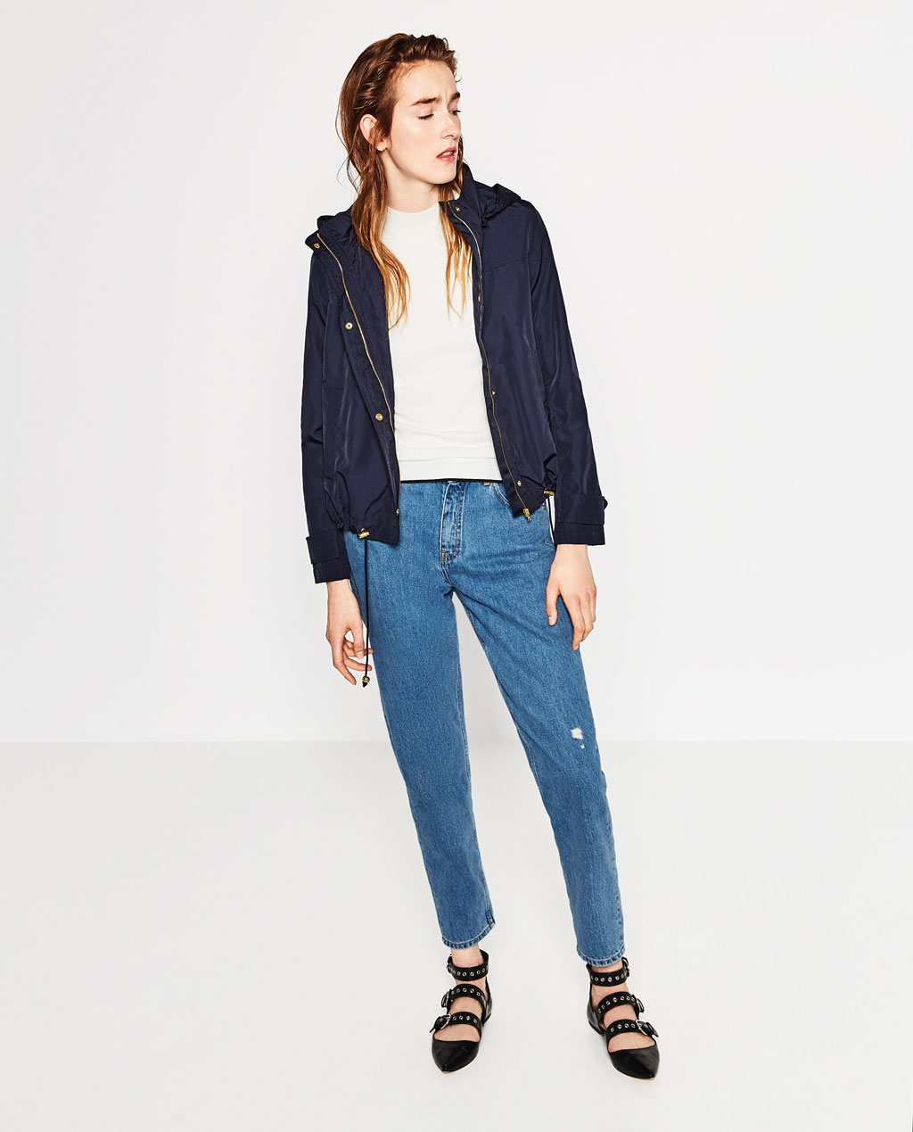 zara water repellent jacket