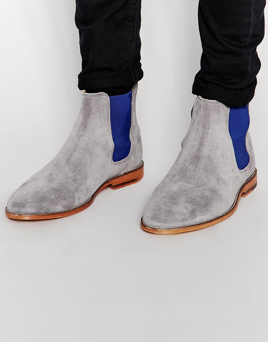 Very Goods Bobbies Bobbies L Horloger Suede Chelsea Boots at ASOS