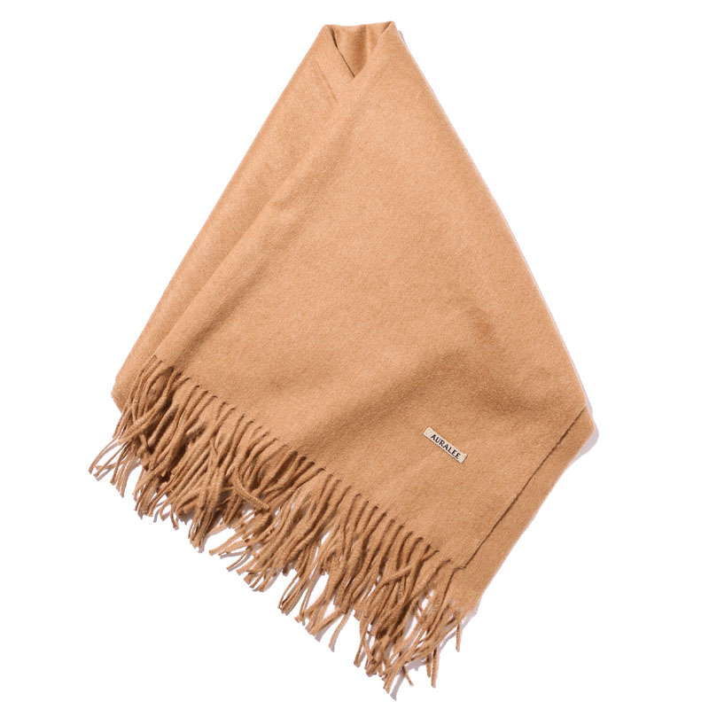 auralee BABY CAMELHAIR WIDE STOLE