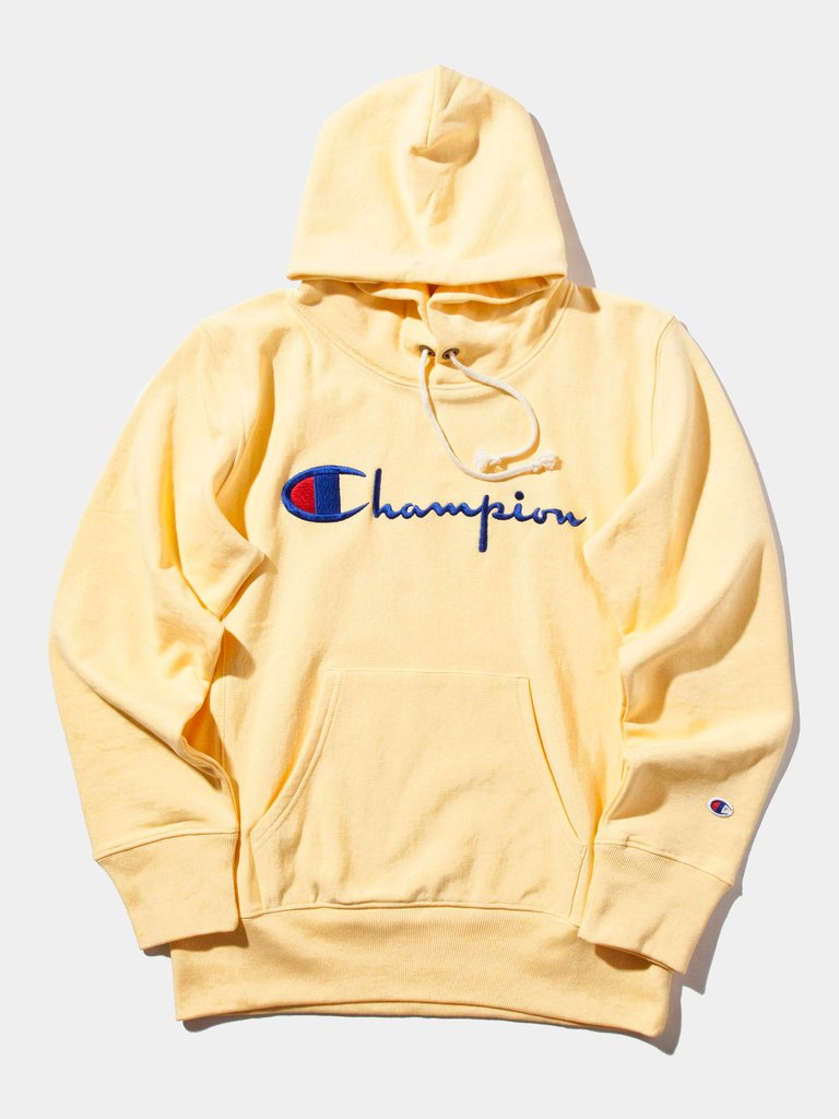 Very Goods | Buy CHAMPION REVERSE WEAVE Script Applique Pop Over Hood ...