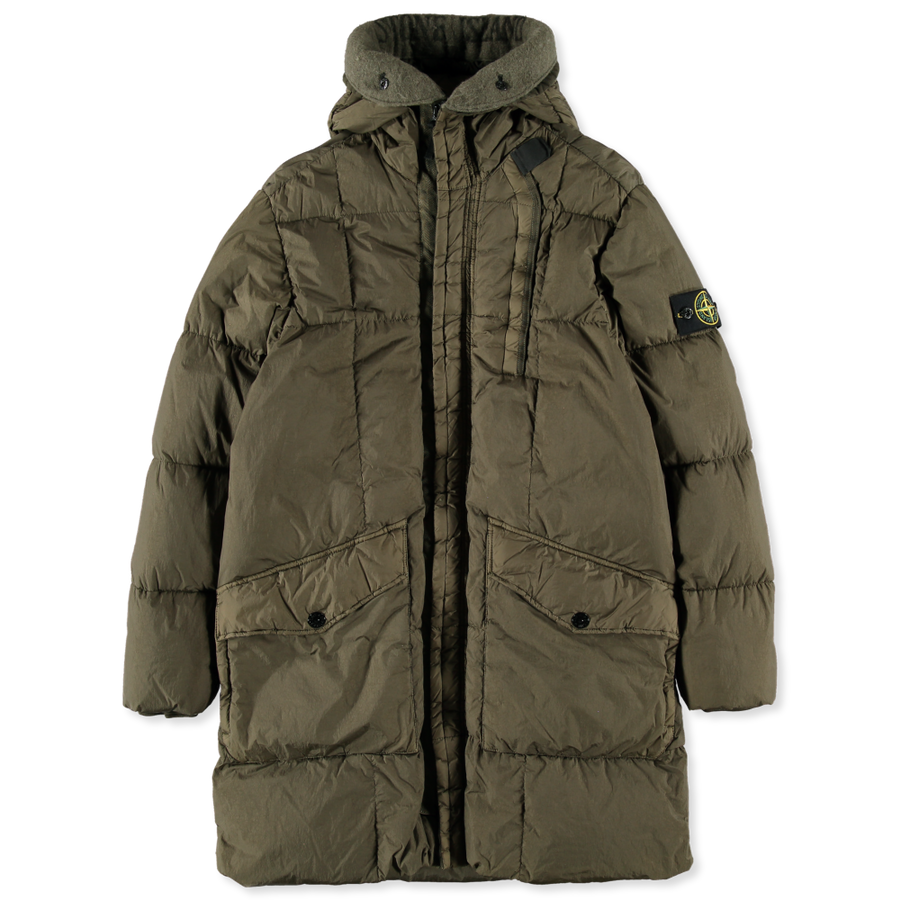 Island Puffer Jacket Stone Island Dyed Crinkle Reps Nylon Down