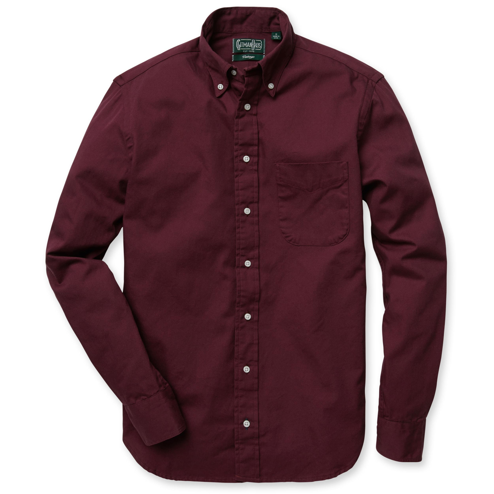 burgundy oxford shirt