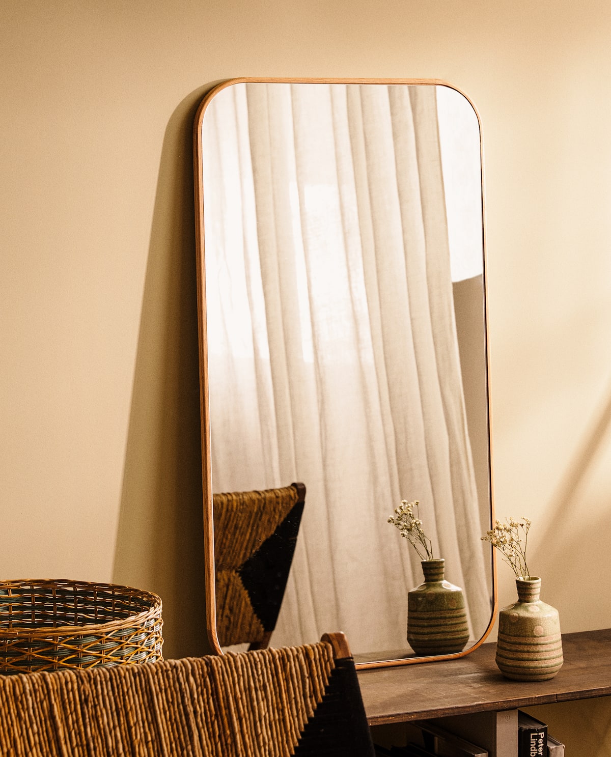 Very Goods | LARGE MIRROR WITH WOODEN FRAME - COLLECTION - NEW