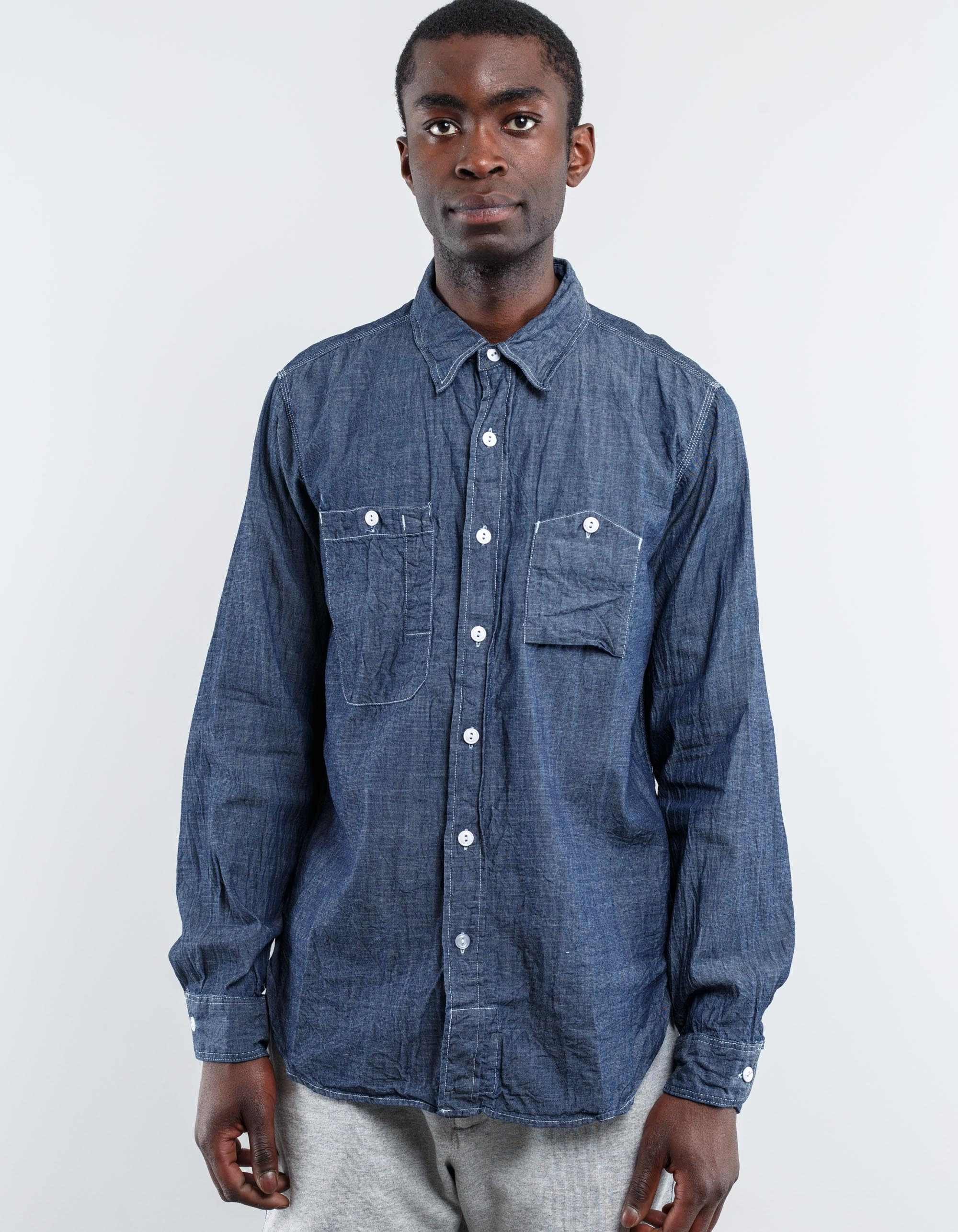Very Goods | Engineered Garments Lightweight Denim Work Shirt 