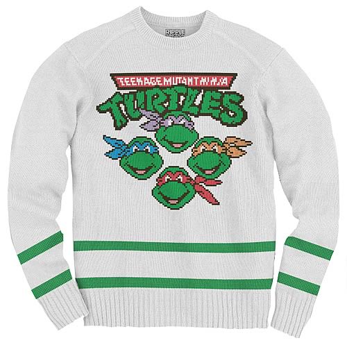 トップス vintage turtles Knit Vintage Pattern Teenage Mutant Ninja Turtles Jumpers Adults