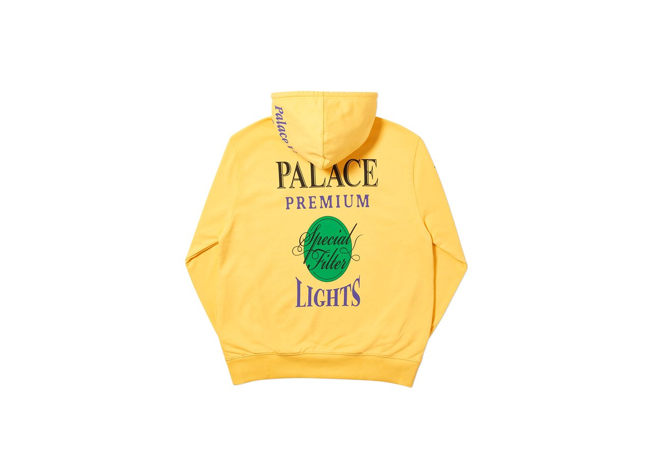 palace hoodie yellow