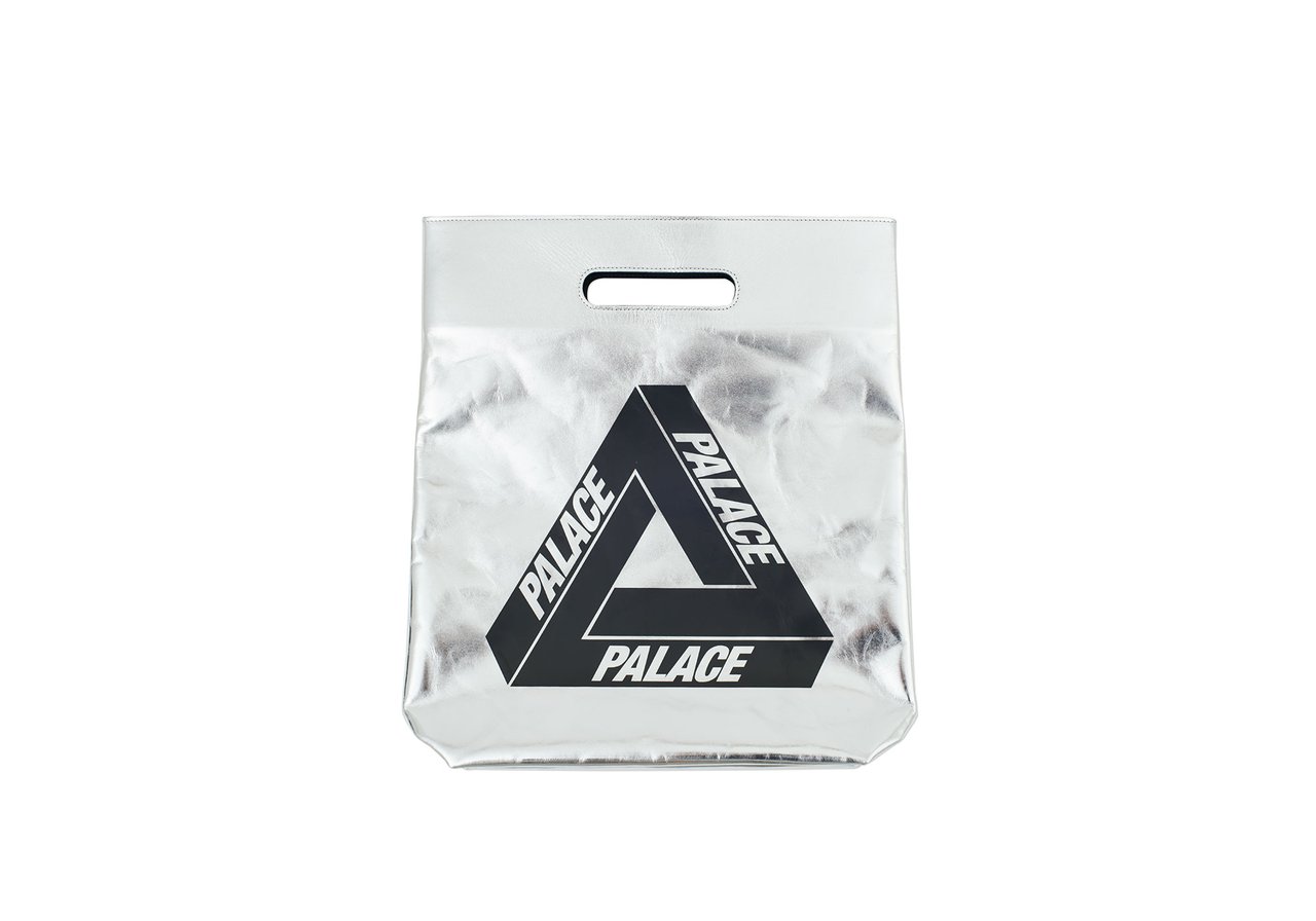 Very Goods | LEATHER CARRIER BAG SILVER | Palace Skateboards Very Goods | LEATHER CARRIER BAG SILVER | Palace Skateboards