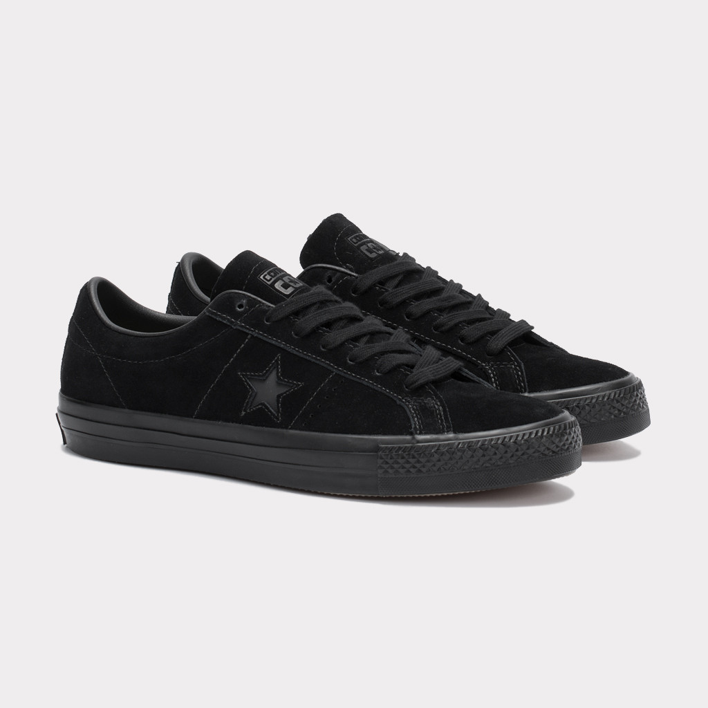 converse one star pro black black