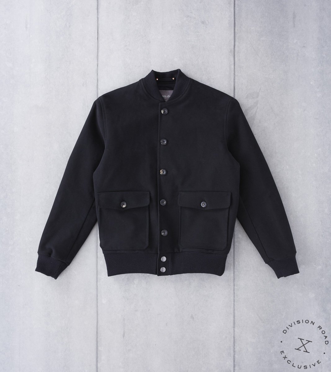 Very Goods Private White V.C. Moleskin Bomber Black Division Road