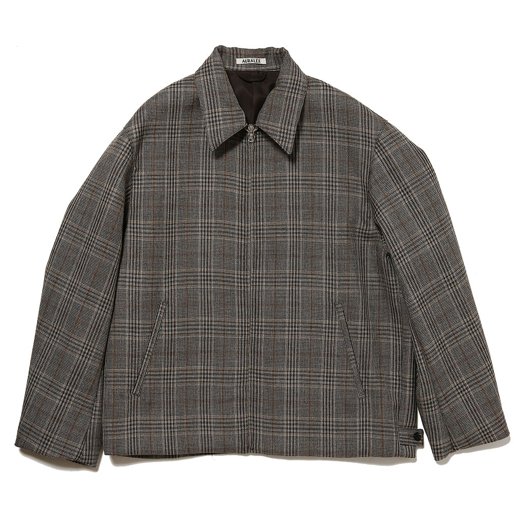 Very Goods | DOUBLE FACE CHECK ZIP BLOUSON GLEN CHECK / AURALEE