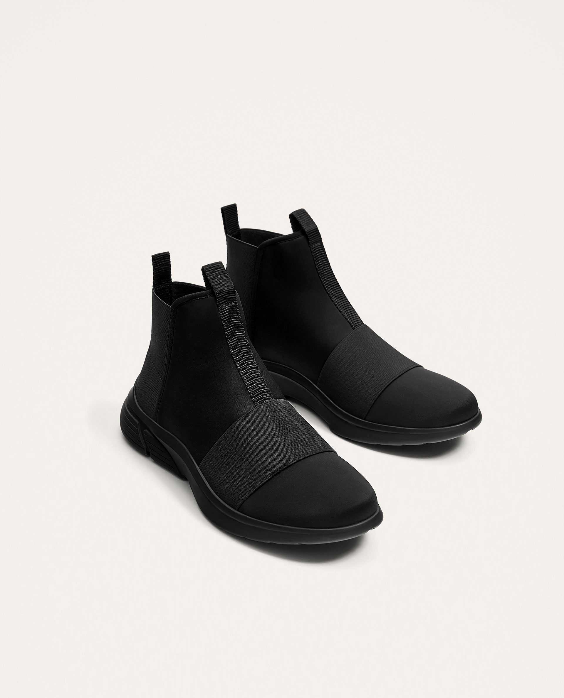 zara black high top sneakers