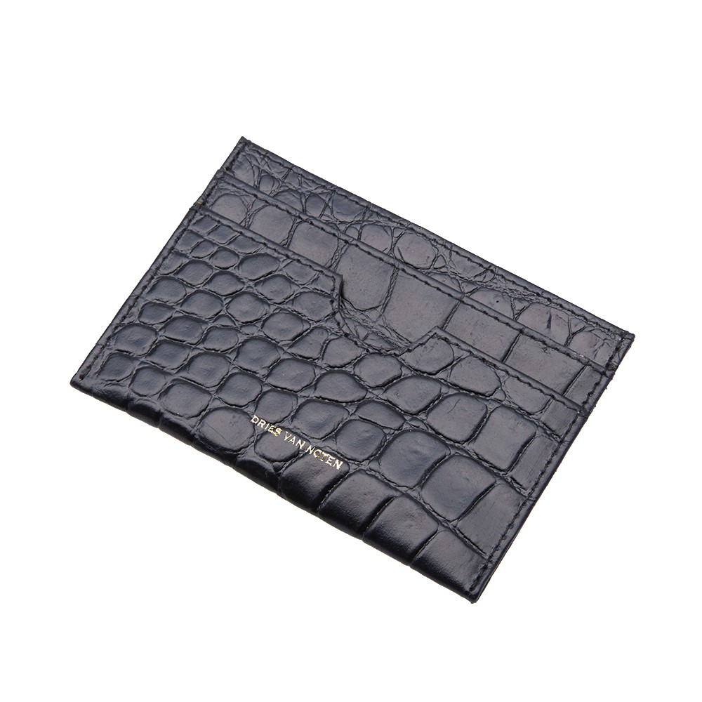 Very Goods | Dries Van Noten Croc Card Holder (Navy)