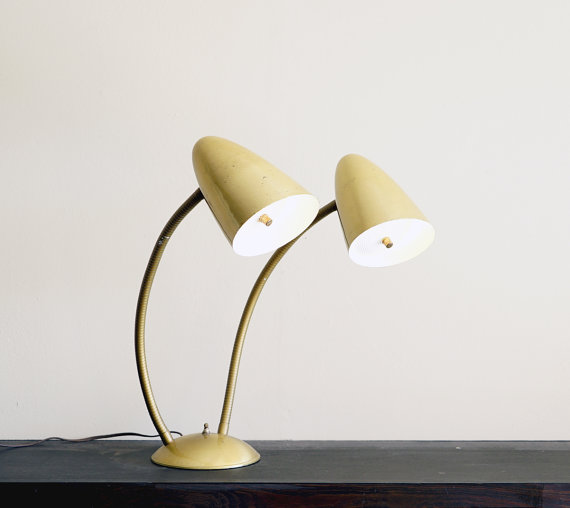 double gooseneck desk lamp