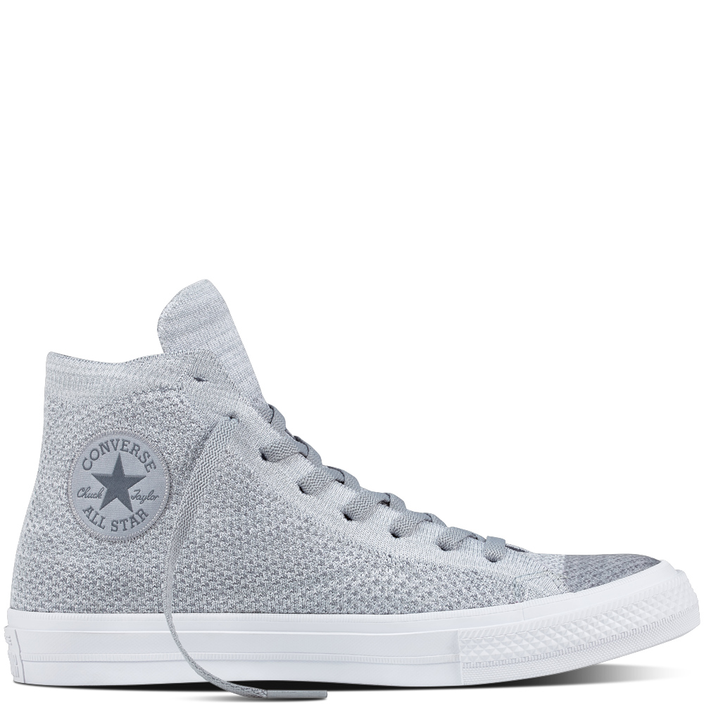 white flyknit converse
