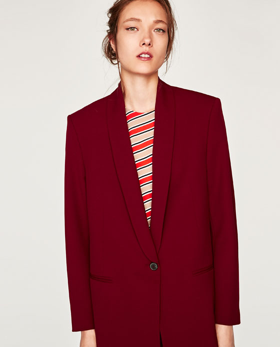 Very Goods, BLAZER WITH TUXEDO COLLAR - BLAZERS-WOMAN