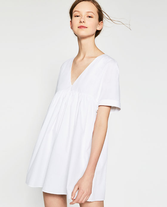 zara poplin jumpsuit dress
