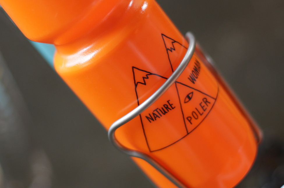 orange bike water bottle