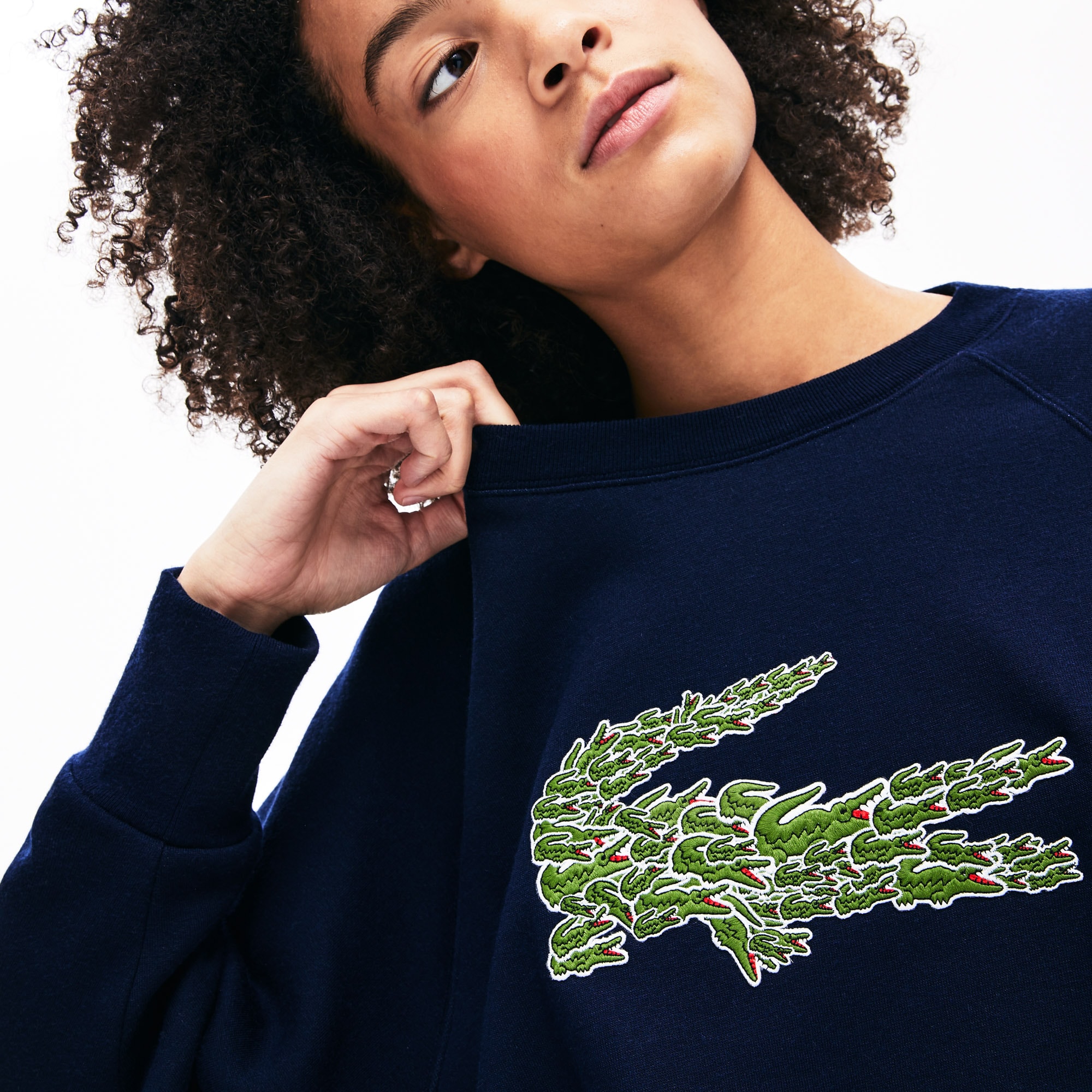 Goods | Women's Crewneck Multi Croc Fleece |