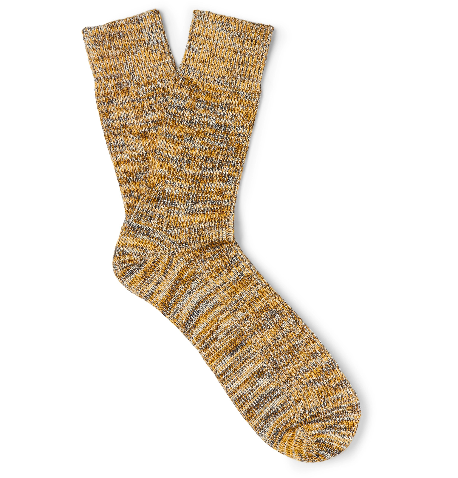 Very Goods | Albam - Mélange Cotton-Blend Socks